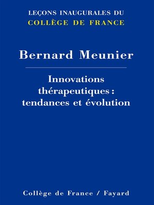 cover image of Innovations thérapeutiques